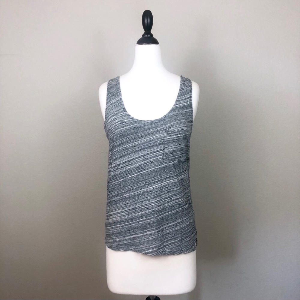 Madewell Heather Gray Slub Knit Scoop Neck Tank